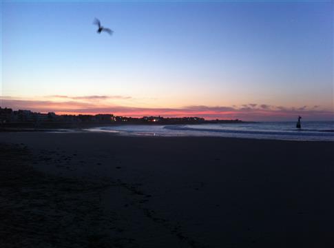 Grande plage de Quiberon vue de nuit  - Hôtel des Druides 3 étoiles Quiberon