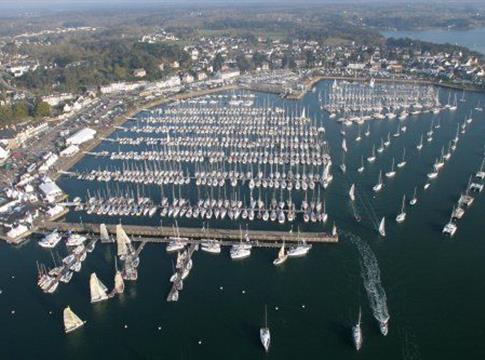Vue du ciel du port de la Trinité sur Mer - Hôtel des Druides 3 étoiles Quiberon